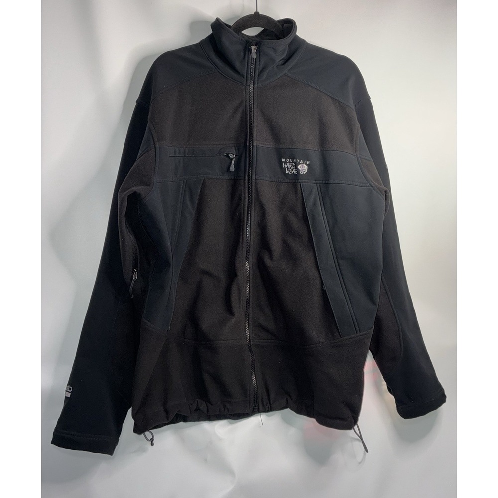 Mountain Hardwear Jacket Men XL AirShield Elite Softshell Hiking Windproof Black